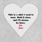 Custom Personalised Memory Pillow Heart Shaped