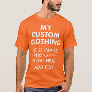 Custom Personalised MEN'S BRIGHT ORANGE T-SHIRT