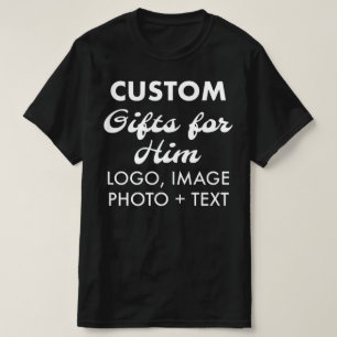 Custom personalised Men's Budget Black T-Shirt