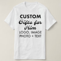 Custom personalised Men's Budget White T-Shirt