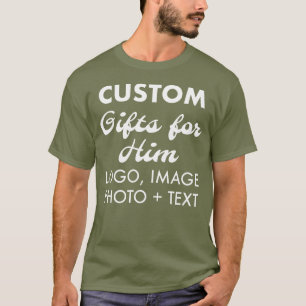Custom personalised Men's Fatigue Green T-Shirt