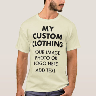 Custom Personalised MEN'S NATURAL T-SHIRT