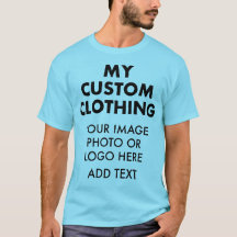 Custom Personalised MEN'S PALE BLUE T-SHIRT