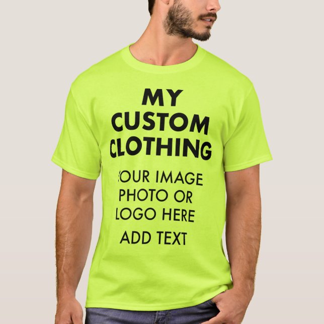 Custom Personalised MEN'S SAFETY GREEN T-SHIRT (Front)