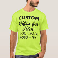 Custom personalised Men's Safety Green T-Shirt