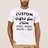 Custom personalised Men's Slim White T-Shirt