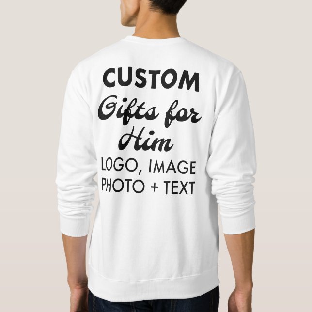 Custom personalised Men's Sweatshirt - Back Print (Back)
