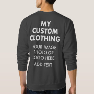 Custom Personalised MEN'S SWEATSHIRT - DARK GREY