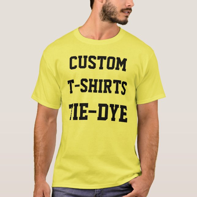 Custom Personalised Men's TIE-DYE T-SHIRT (Front)