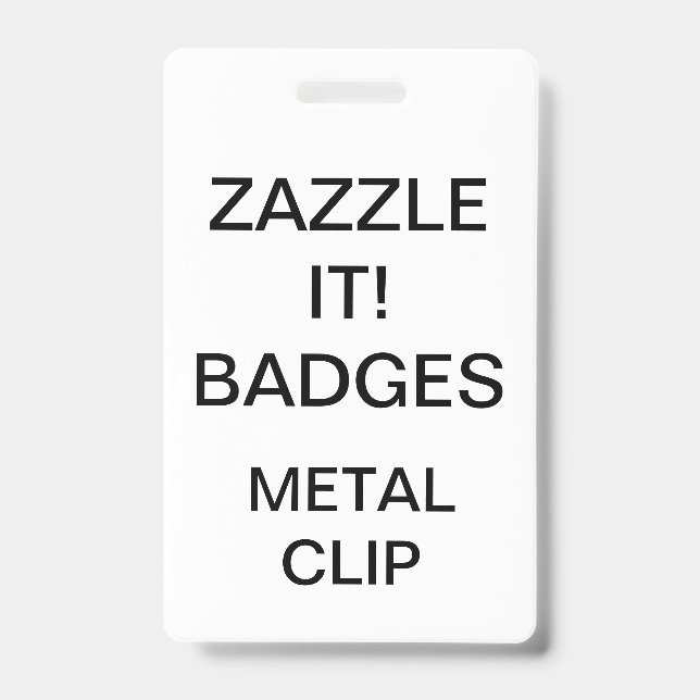 Custom Personalised METAL CLIP BADGE ID Badge (Front)