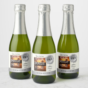 Custom Personalised Mini Sparkling Wine Bottle Label