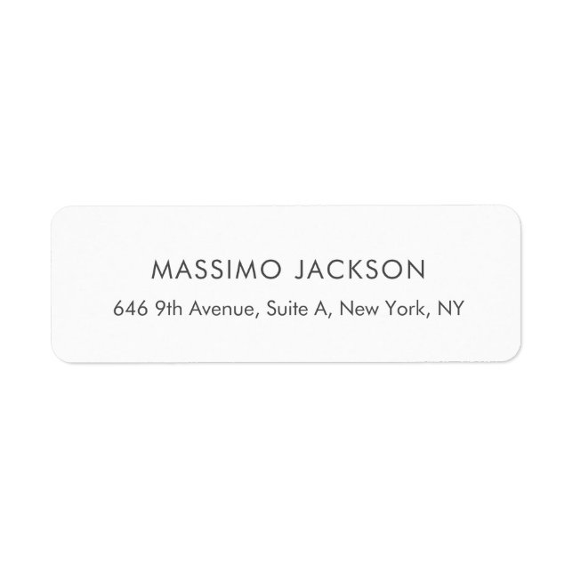 Custom personalised minimalist address name (Front)