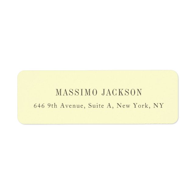 Custom personalised minimalist address name (Front)