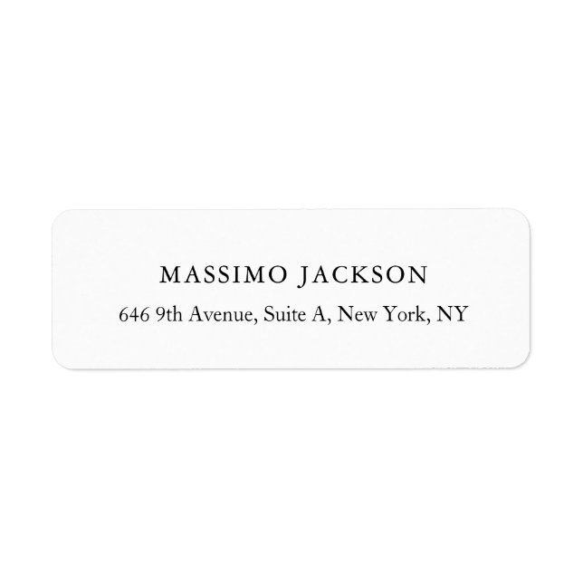 Custom personalised minimalist address name (Front)