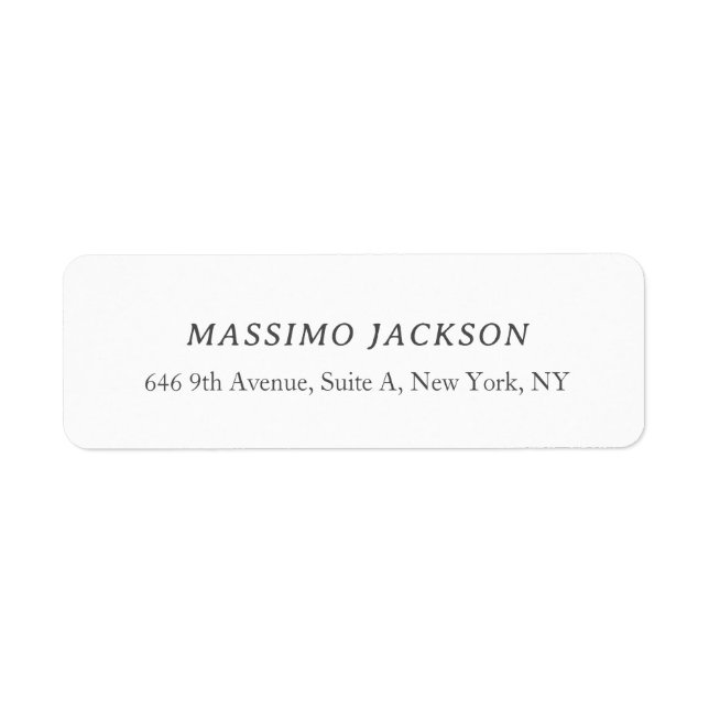 Custom personalised minimalist address name (Front)
