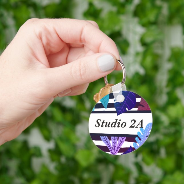 Custom Personalised Modern Minimalist Keychain (Hand)