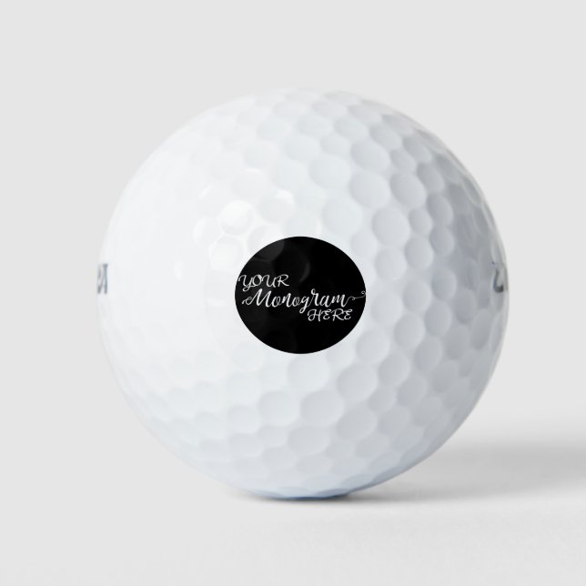 custom personalised monogrammed premium golf balls (Front)