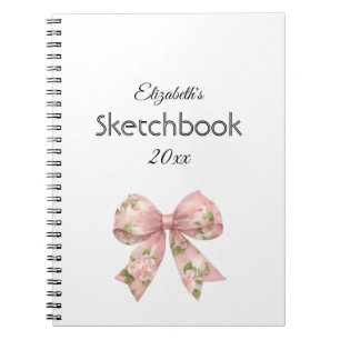 custom & personalised name notebook with bow