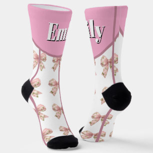 custom & personalised  name notebook with bow socks