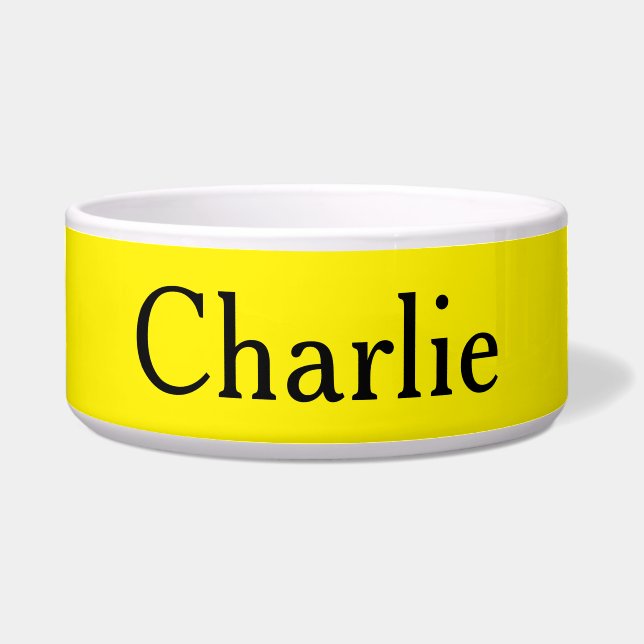 Custom Personalised Name Photo Bright Yellow Pet (Front)