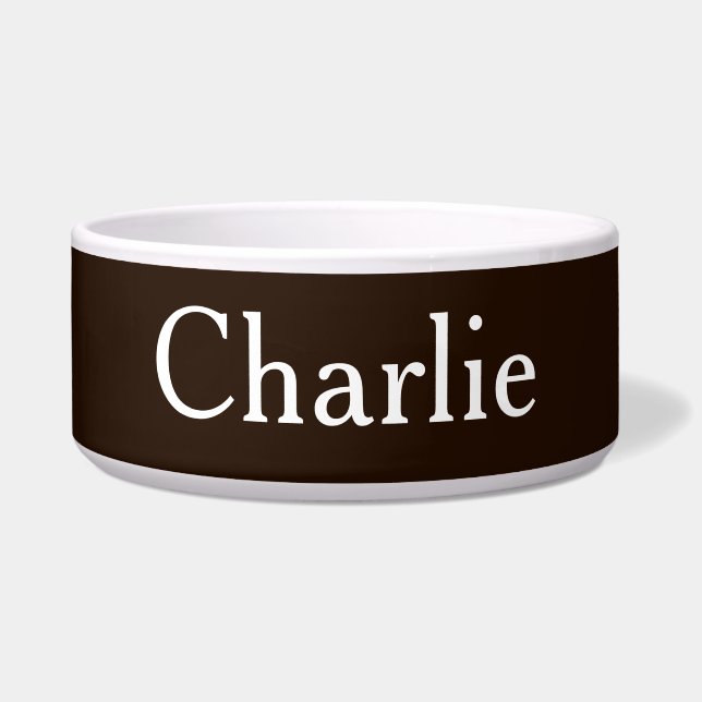 Custom Personalised Name Photo Dark Brown Pet (Front)