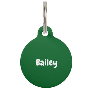 Custom Personalised Name Photo Forrest Green Pet Tag