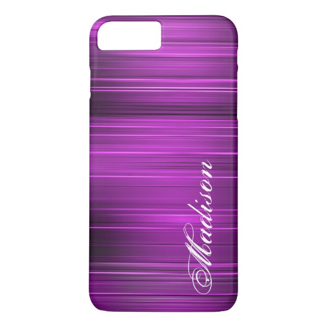 Custom Personalised Name Purple iPhone 7 Plus Case (Back)