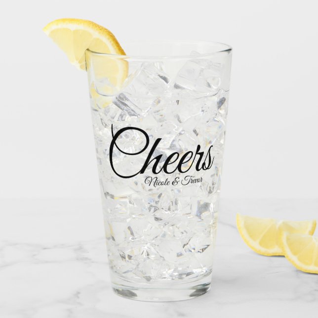 Custom Personalised Names - Cheers Glass (Front Ice)