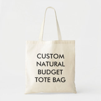 Custom Personalised Natural Budget Tote Bag