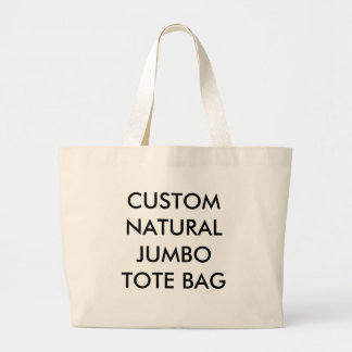 Custom Personalised Natural Jumbo Tote Bag