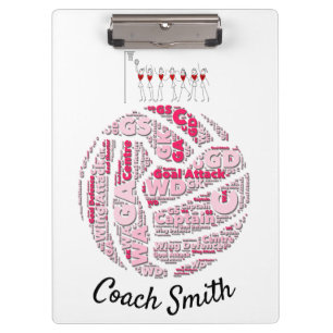 Custom Personalised Netball Coach Clipboard