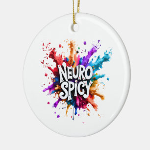 custom / personalised NEUROSPICY neurodiversity Ceramic Tree Decoration