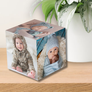 Custom Personalised Newborn Baby Photo Cube