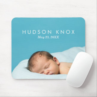 Custom Personalised Newborn Baby Photo Gift Mouse Pad