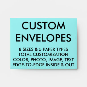 Custom Personalised Note Card Envelope Blank