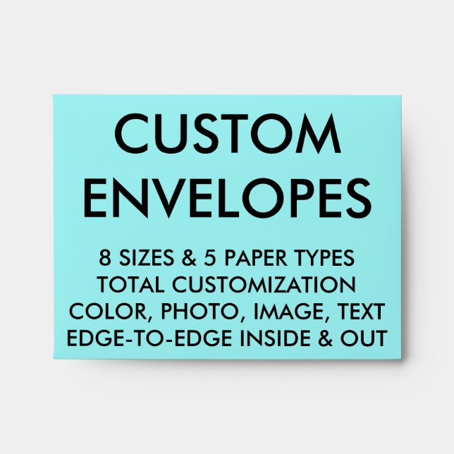 Custom Personalised Note Card Envelope Blank (Front)