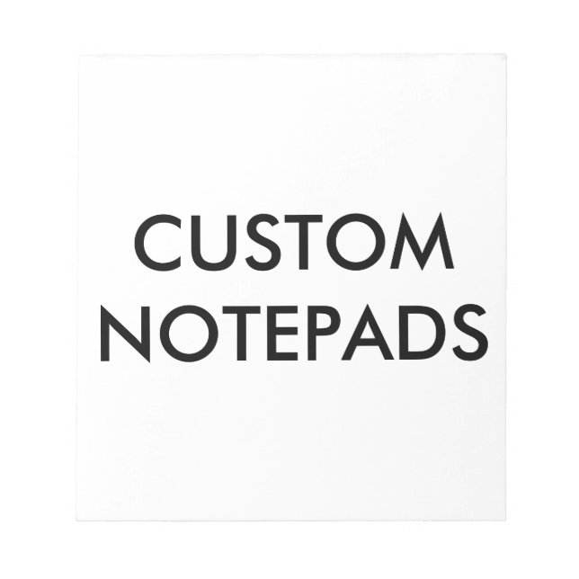 Custom Personalised Notepad Blank Template (Front)