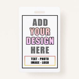 Custom Personalised Office Event Identity Badge ID Badge