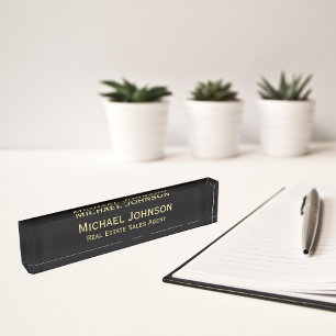 Custom Personalised Office Title Desk Name Plate