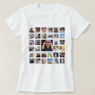 Custom Personalised One Of A Kind Photo Collage T-Shirt