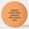 Custom Personalised ORANGE Ping Pong Ball