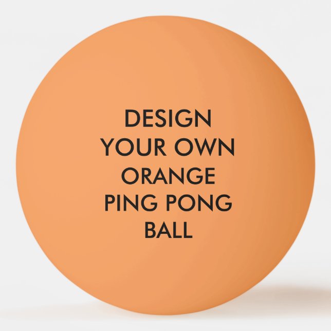 Custom Personalised ORANGE Ping Pong Ball (Front)