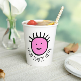 Custom Personalised Paper Cups 8 oz. - No Lid