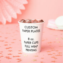 Custom Personalised Party Paper Cups (8)