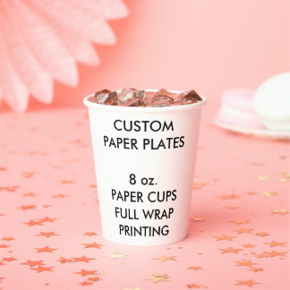 Custom Personalised Party Paper Cups (8)