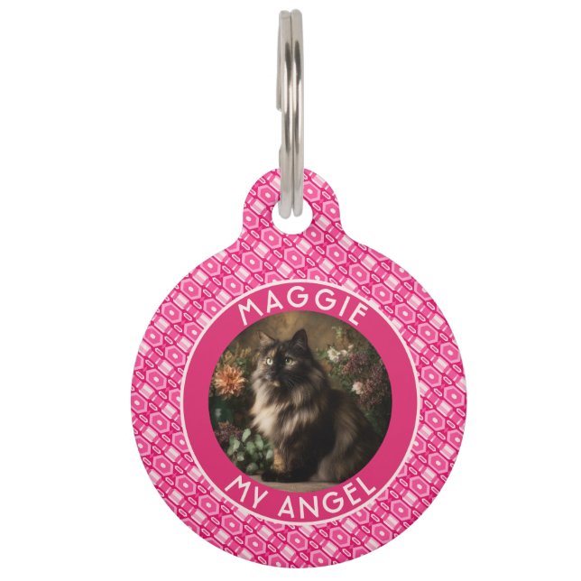 Custom Personalised Pet Gift Tribal Motif Tag (Front)