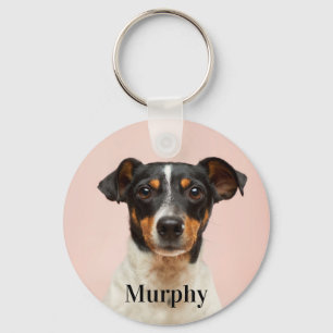 Custom Personalised Pet Photo and Text  Key Ring
