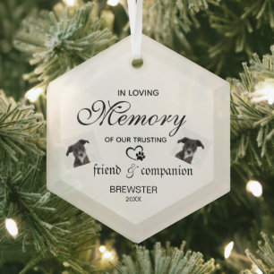 Custom Personalised Pet Photo Memorial  Ornament