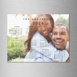 Custom Personalised Photo 2026 Calendar Magnet