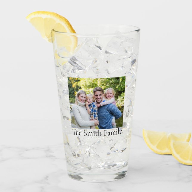 Custom Personalised Photo 2-Sided  Glass (Front Ice)